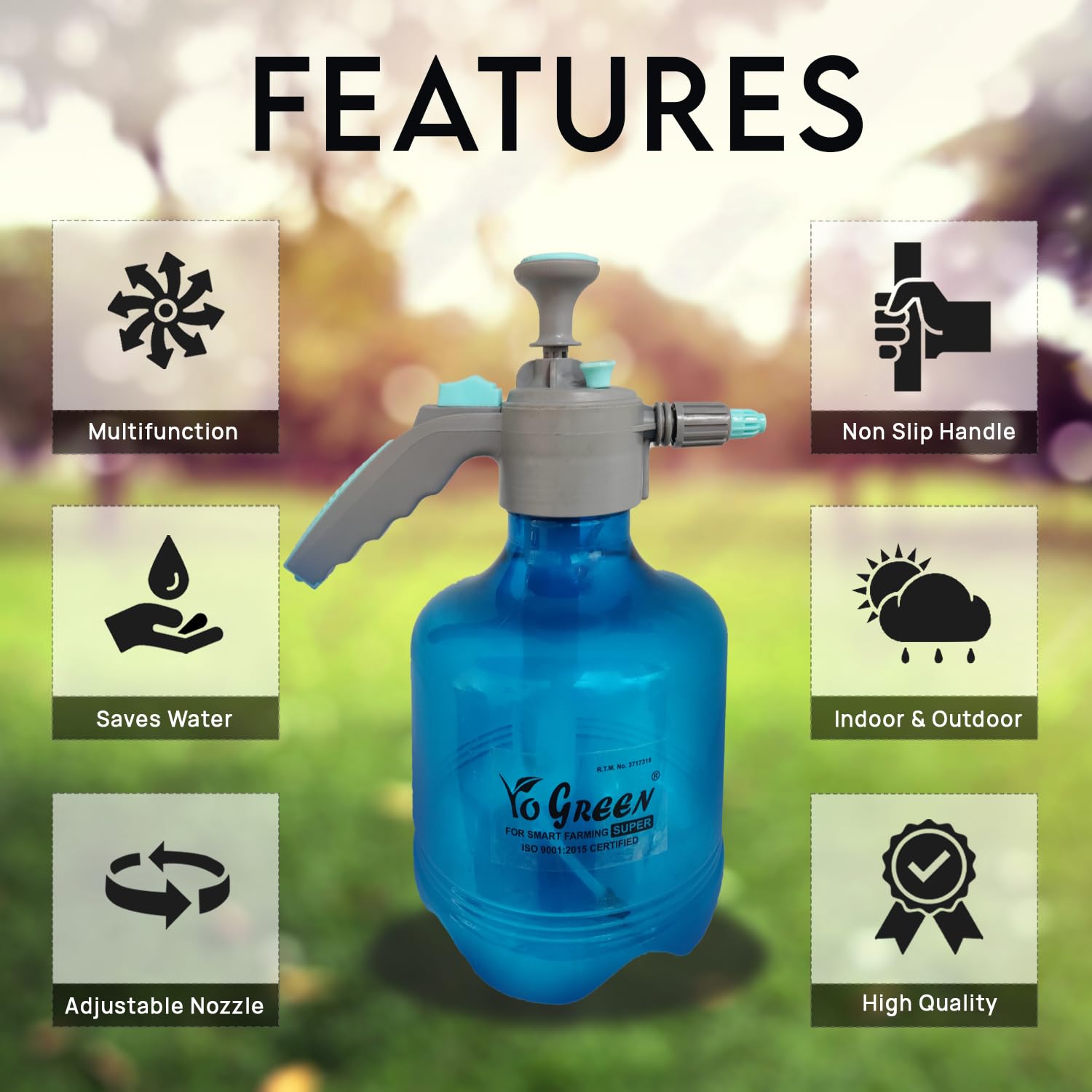 Smart 2 Liter Heavy-Duty Garden Pressure Sprayer Pump