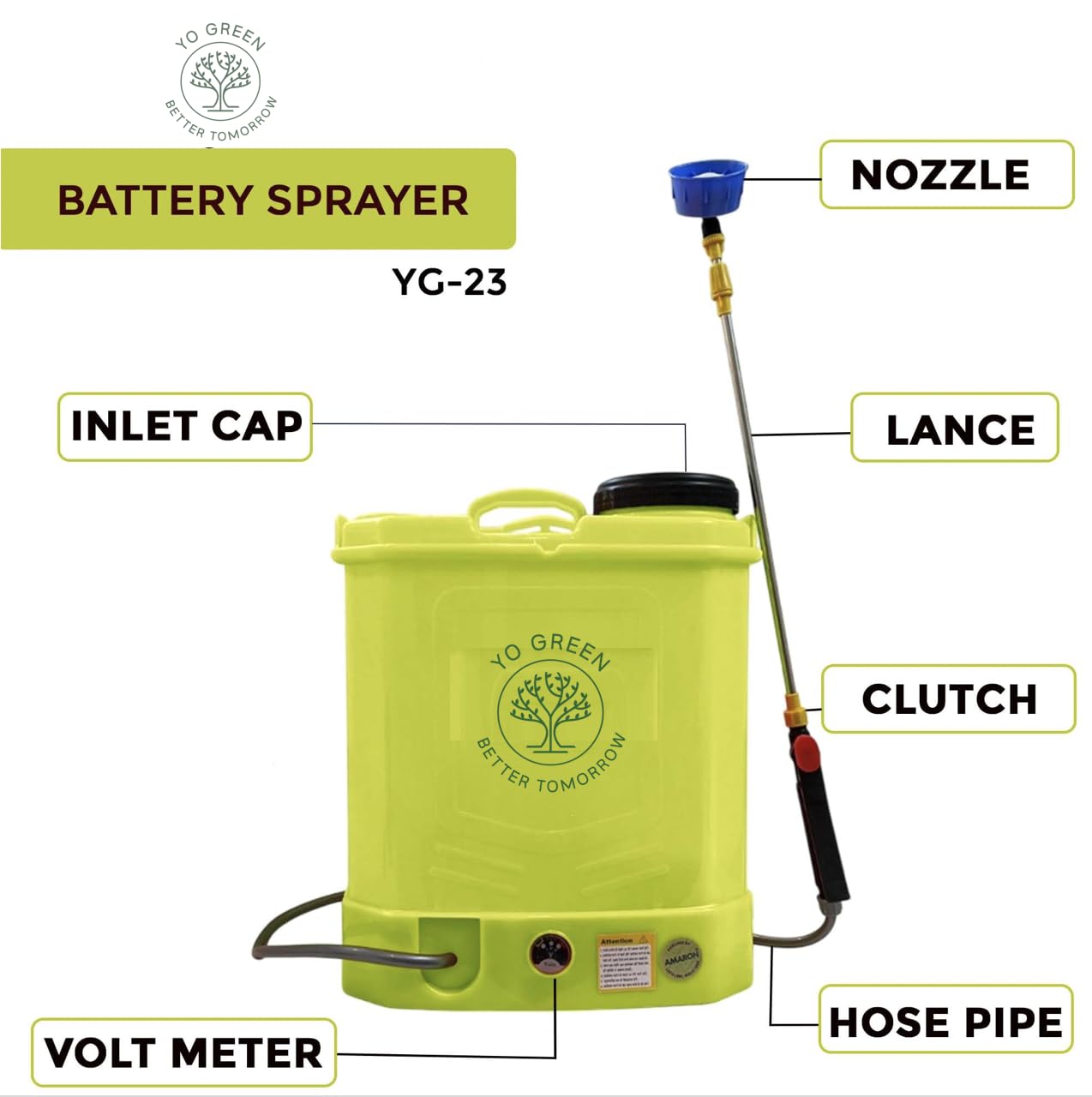 Amaron Battery Operated 20 Litre Knapsack Sprayer