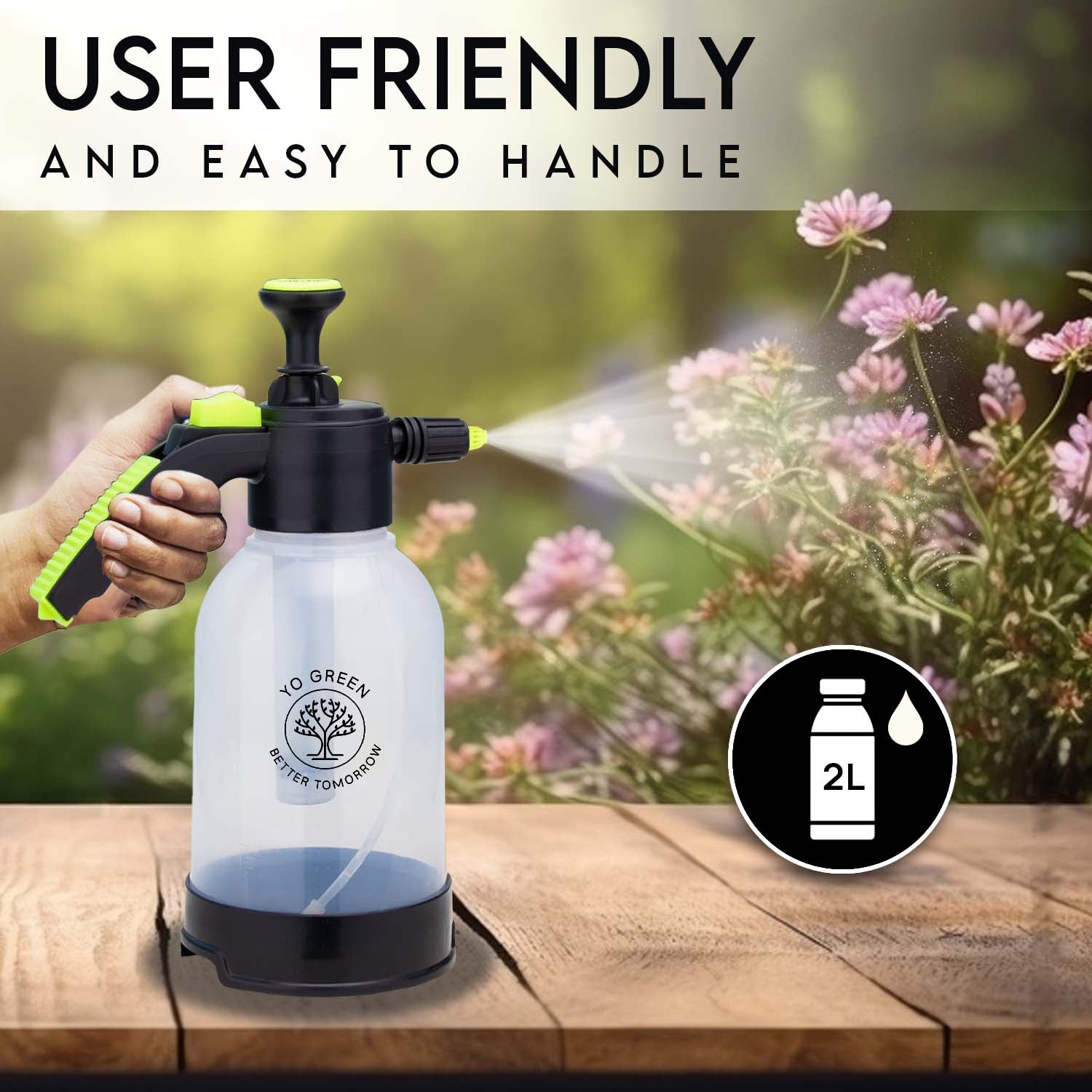Super 2 Litre Sprayer Manual Water Spray Bottle for Gardening