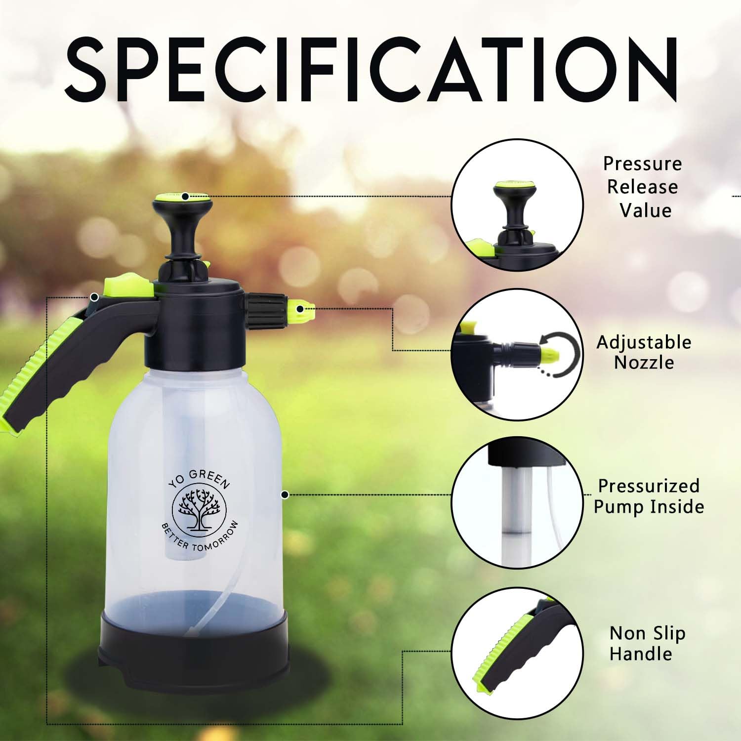 Smart 2 Liter Heavy-Duty Garden Pressure Sprayer Pump