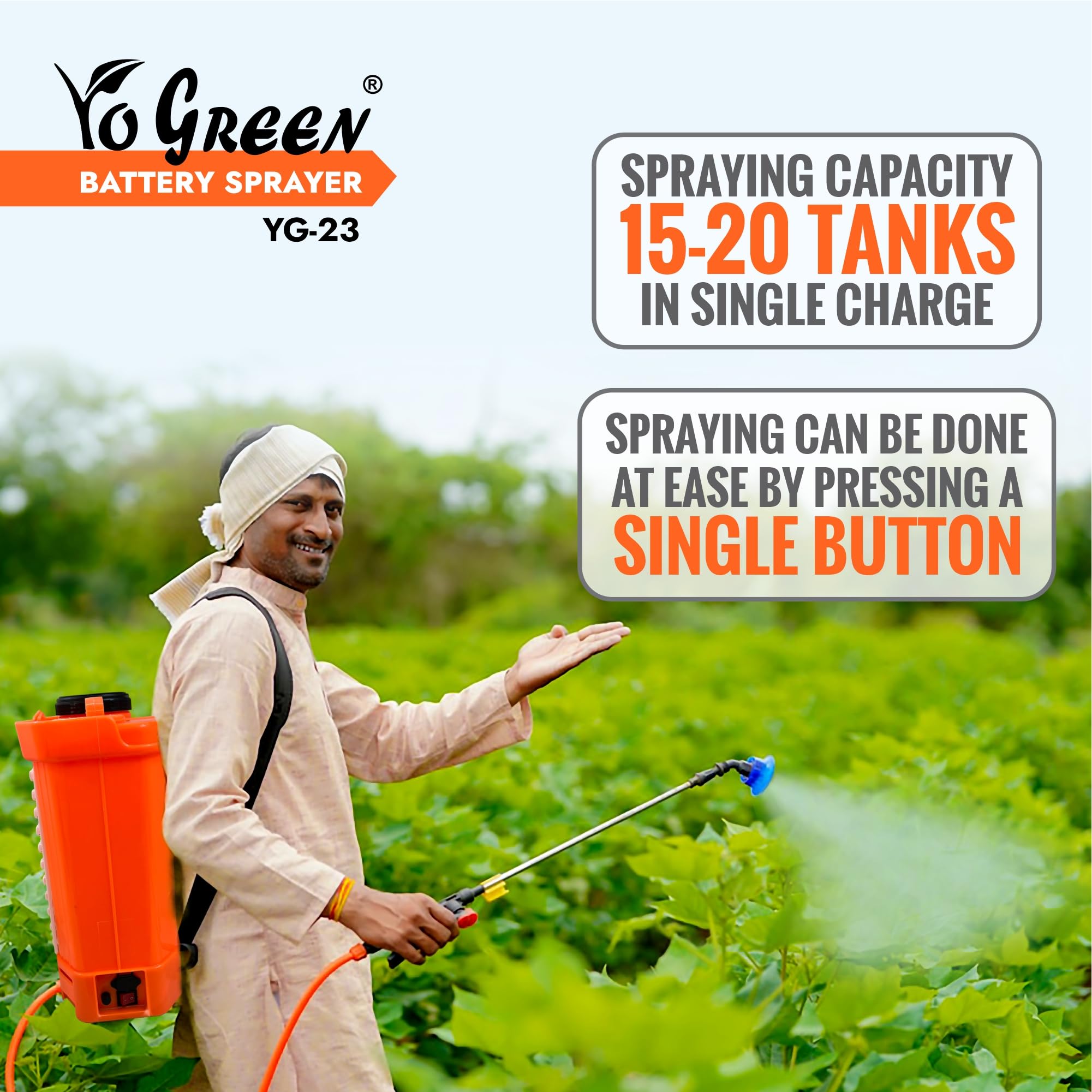 Amaron Battery Operated 20 Litre Knapsack Sprayer