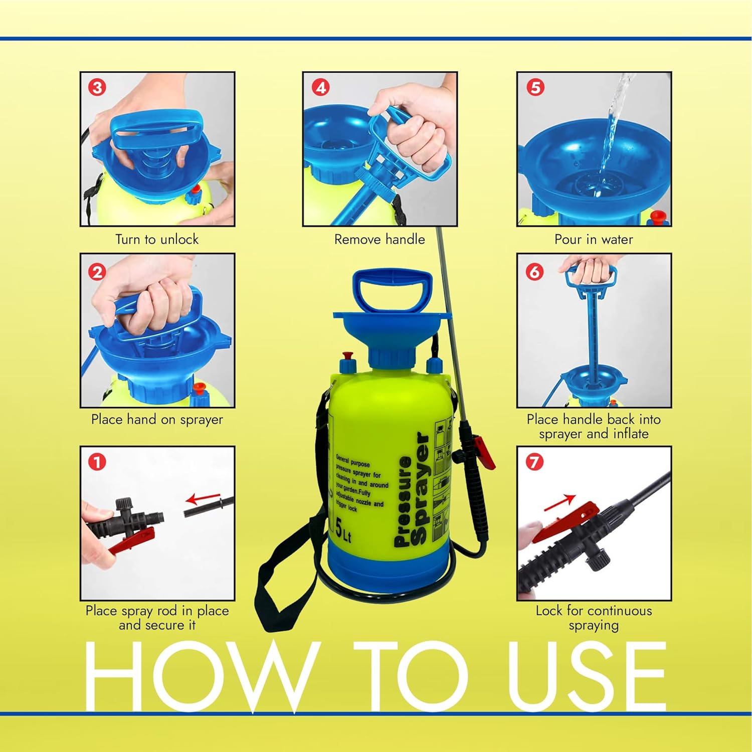 Super 5 Litre Sprayer Manual Water Spray Bottle for Gardening