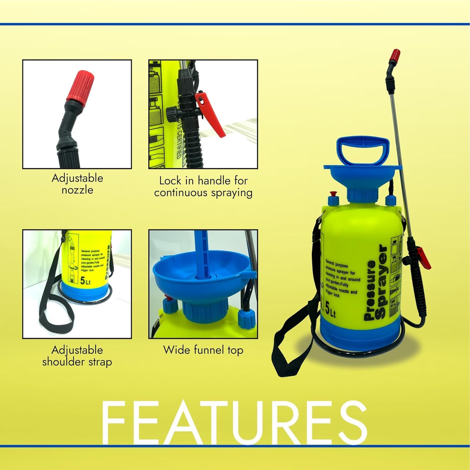 Smart 2 Liter Heavy-Duty Garden Pressure Sprayer Pump