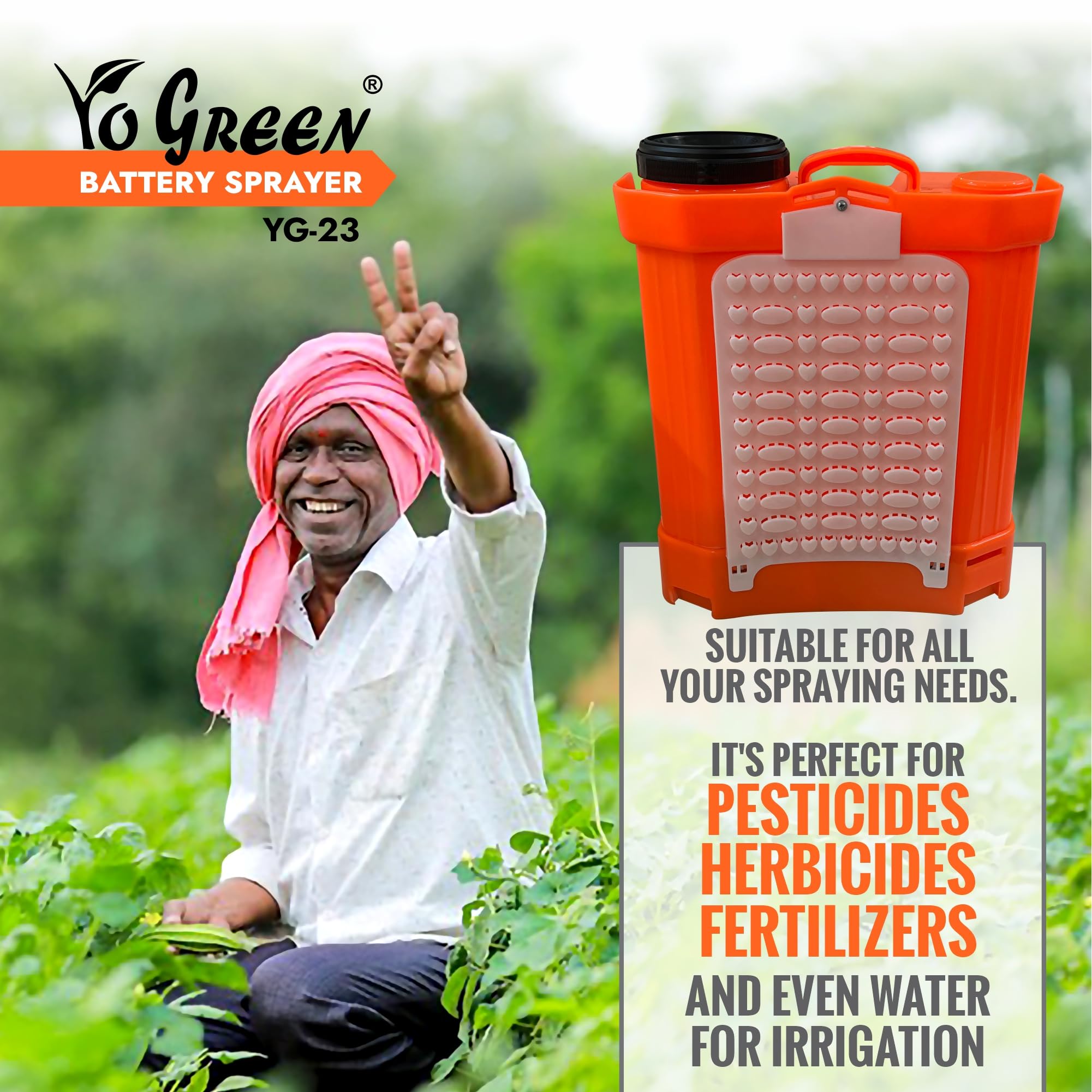 Amaron Battery Operated 20 Litre Knapsack Sprayer